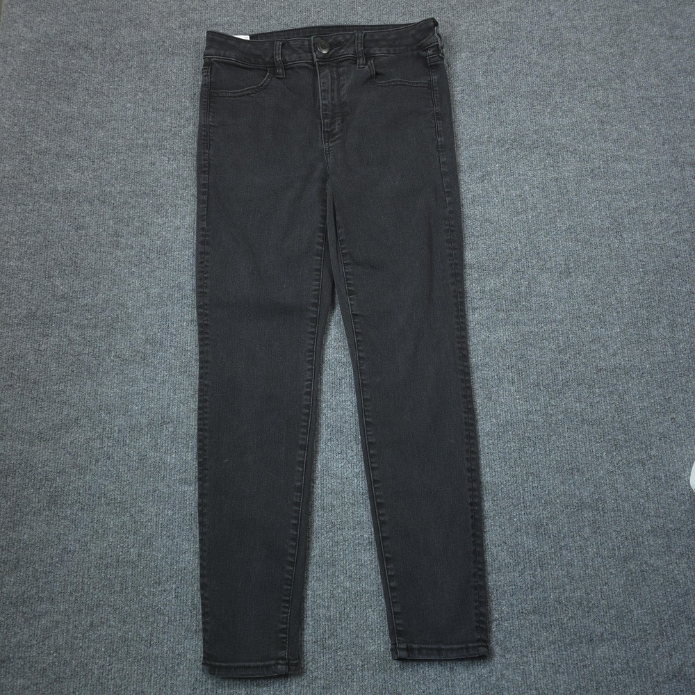 American Eagle Jeans Womens 8 Short Black Next Level Stretch‎ Skinny Casual